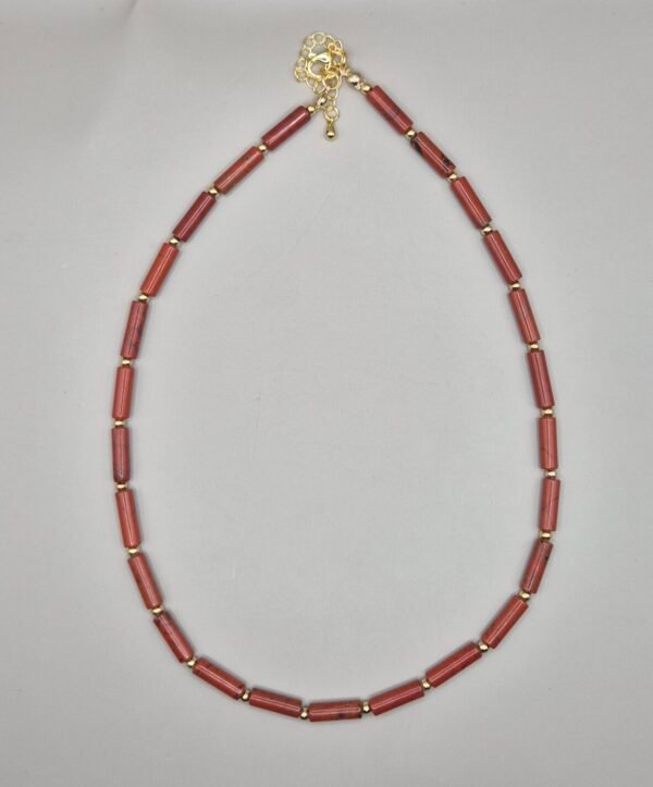 collier jaspe rouge