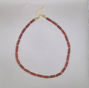 collier jaspe rouge